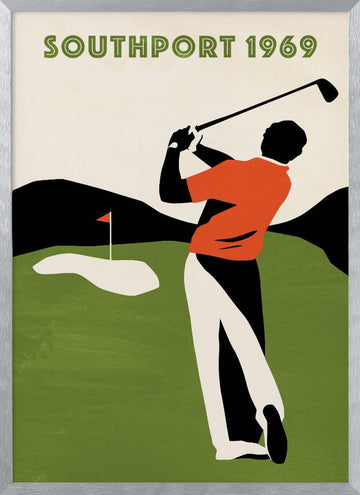 Southport Golf 1969 | Poster - Silver Frame Interior