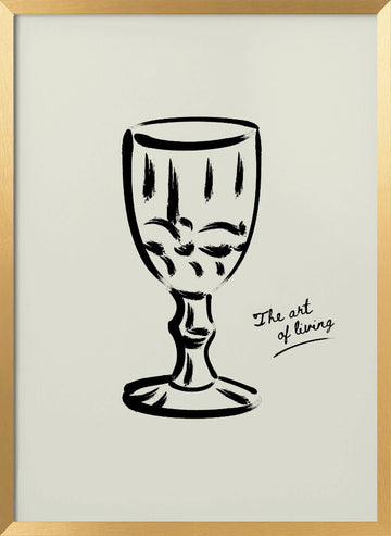 Theartoflivingno02 | Poster - Gold Frame Interior