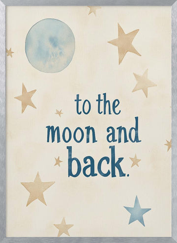 Lunar Love Journey | Poster - Silver Frame Interior