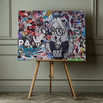 Edgy Alice Collage | Canvas - Room Interior 1