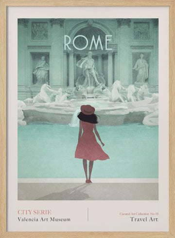 ROME - 1 TREVI FOUNTAIN | Poster - Wood Frame Interior