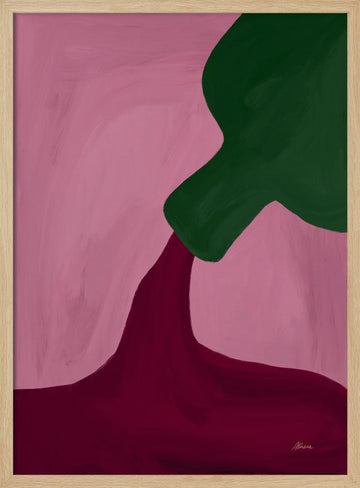 Pouring Wine | Poster - Wood Frame Interior