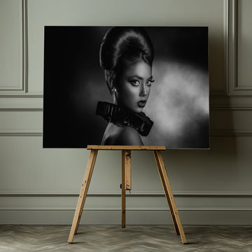 Sophisticated Noir Portrait | Canvas - Room Interior 1