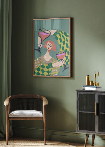 Modern Wine Gathering | Poster - Room Interior 2