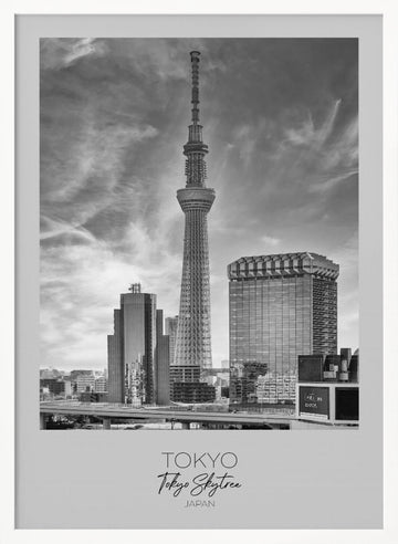 Tokyo Skytree Cityscape | Poster - White Frame Interior