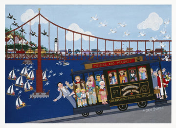 San Francisco Cable Car | Poster - White Frame Interior