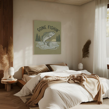 Gone Fishin Bass Lake | Canvas - Room Interior 2