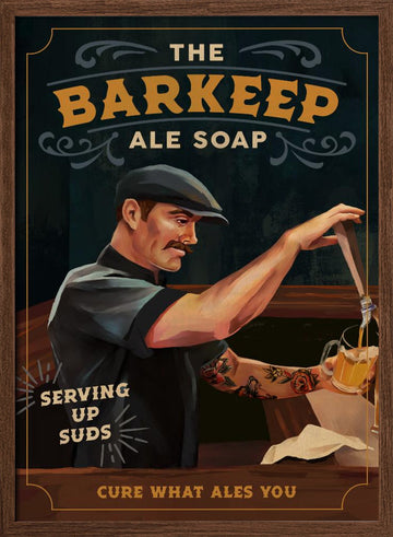 Barkeep Soap Poster 20x30 | Poster - Walnut Frame Interior