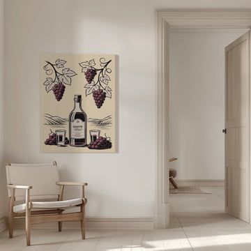 Grappa And Grapes | Canvas - Room Interior 1