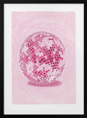 Pandc Discoball Copy 2 | Poster - Black Metal Frame Interior