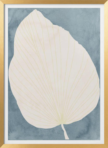 Calm Botanical Leaf | Poster - Gold Frame Interior