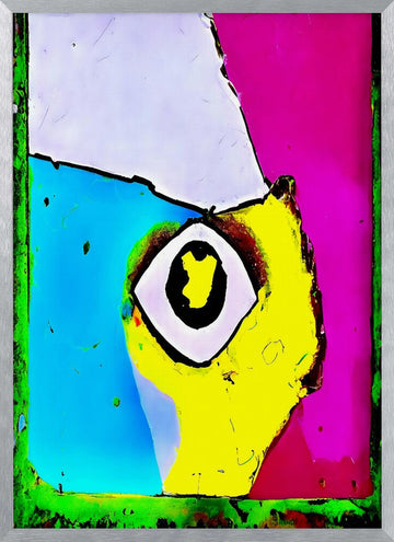 Vibrant Abstract Eye | Poster - Silver Frame Interior