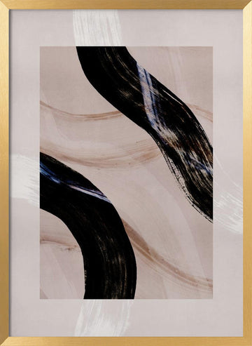 Lines and Shapes 5 | Poster - Gold Frame Interior