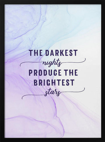Dark Nights Bright Stars | Poster - Black Metal Frame Interior