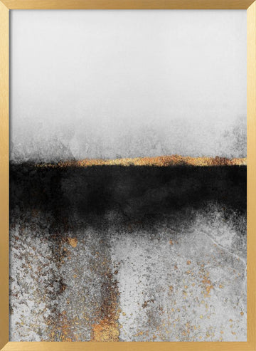 Abstract Gold Line | Poster - Gold Frame Interior