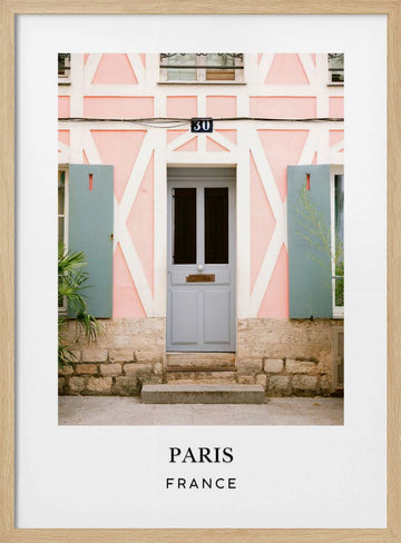 Paris France Travel poster | Poster - Wood Frame Interior