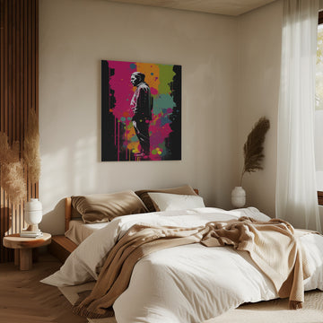 Vibrant Street Art Man | Canvas - Room Interior 2