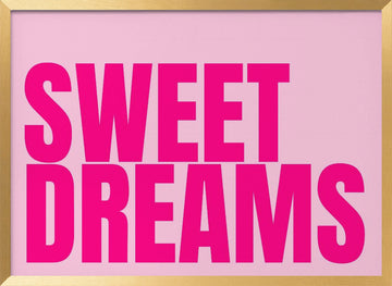 Pink Sweet Dreams | Poster - Gold Frame Interior