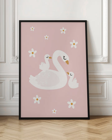 Sweet Swan Family | Poster - Room Interior 1