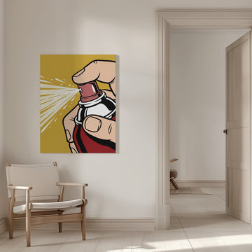 Pop Art Spray Can | Canvas - Room Interior 1