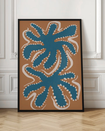 Organic Blue Shapes | Poster - Room Interior 1