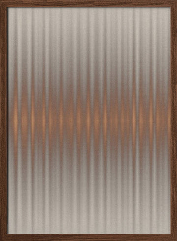 Shimmering Copper Lines | Poster - Walnut Frame Interior
