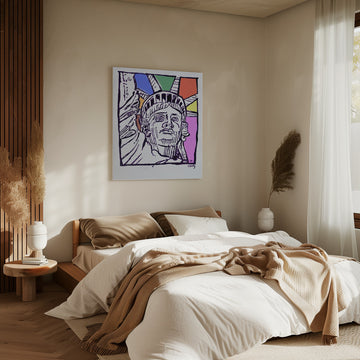 Pop Art Lady Liberty | Canvas - Room Interior 2