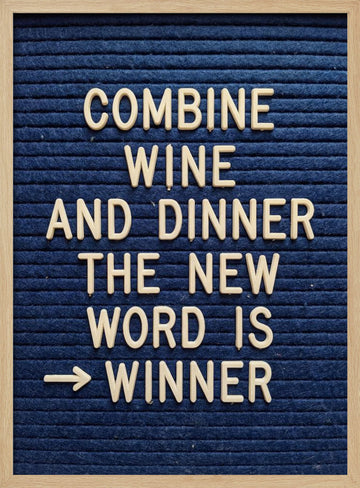 Wine Dinner Winner | Poster - Wood Frame Interior