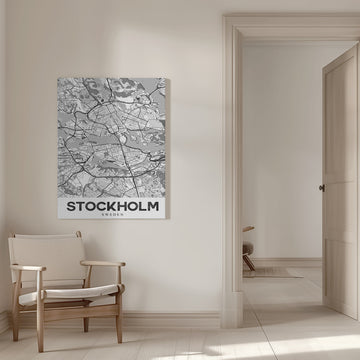 Stockholm Sweden Map | Canvas - Room Interior 1