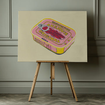 Retro Pink Fish Tin | Canvas - Room Interior 1