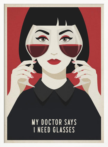 My Doctor Says Glasses | Poster - White Frame Interior