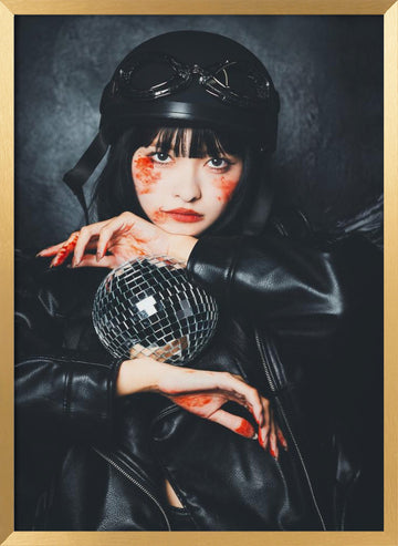 Dark Disco Rebel | Poster - Gold Frame Interior