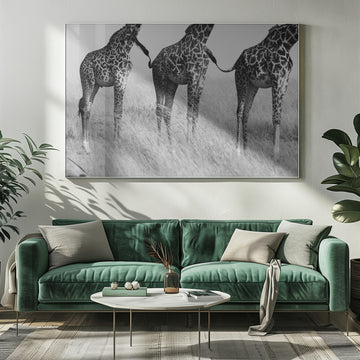 Three Playful Giraffes | Poster - Room Interior 1