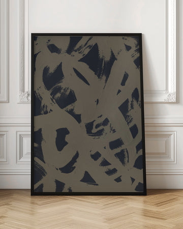 Abstract Brush Strokes 399Y | Poster - Room Interior 1