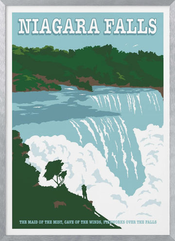 Majestic Niagara Falls | Poster - Silver Frame Interior