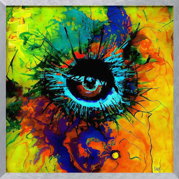 Dynamic Abstract Eye | Poster - Silver Frame Interior