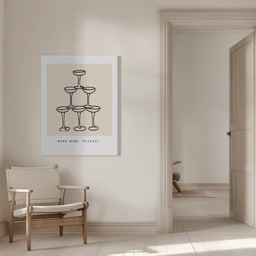 Wine Pyramid Joy | Canvas - Room Interior 1