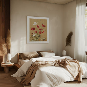 Poppies No. 3 By Ellen Thayer Fisher | Canvas - Room Interior 2