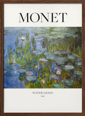 Water Lilies 1915 | Poster - Walnut Frame Interior