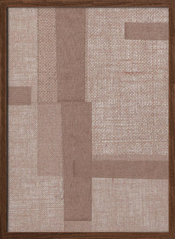 Textured Geometry | Poster - Walnut Frame Interior