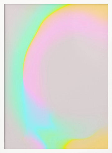 Pastel Glow Curve | Poster - White Frame Interior
