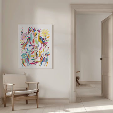 Vibrant Folk Creatures | Canvas - Room Interior 1