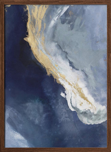 Golden Drift | Poster - Walnut Frame Interior