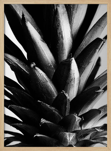 Bold Pineapple Texture | Poster - Wood Frame Interior