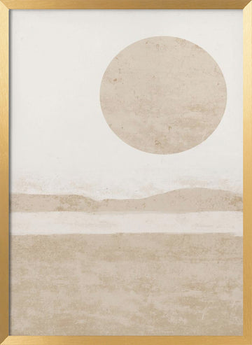 Abstract Desert Sun | Poster - Gold Frame Interior