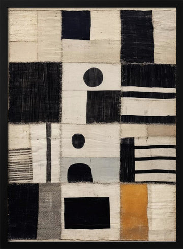 Patchwork Symphony | Poster - Black Metal Frame Interior