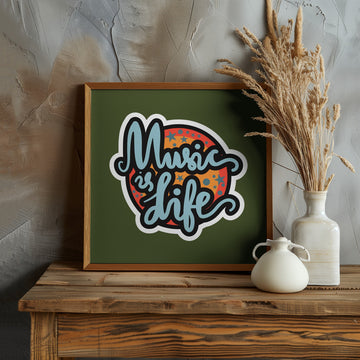 Groovy Music Is Life | Poster - Room Interior 1