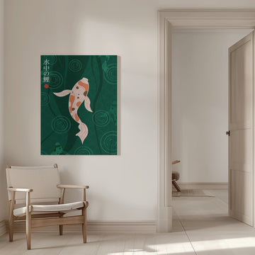 Elegant Japanese Koi | Canvas - Room Interior 1