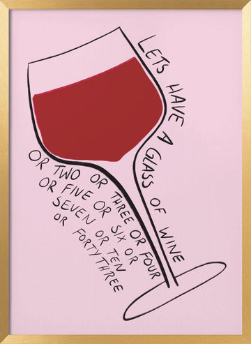 Wine x 43 | Poster - Gold Frame Interior