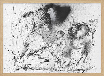 Expressive Human Figures | Poster - Wood Frame Interior